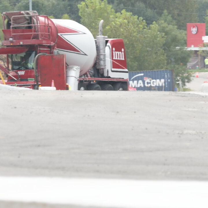 Sellersburg roundabout under construction